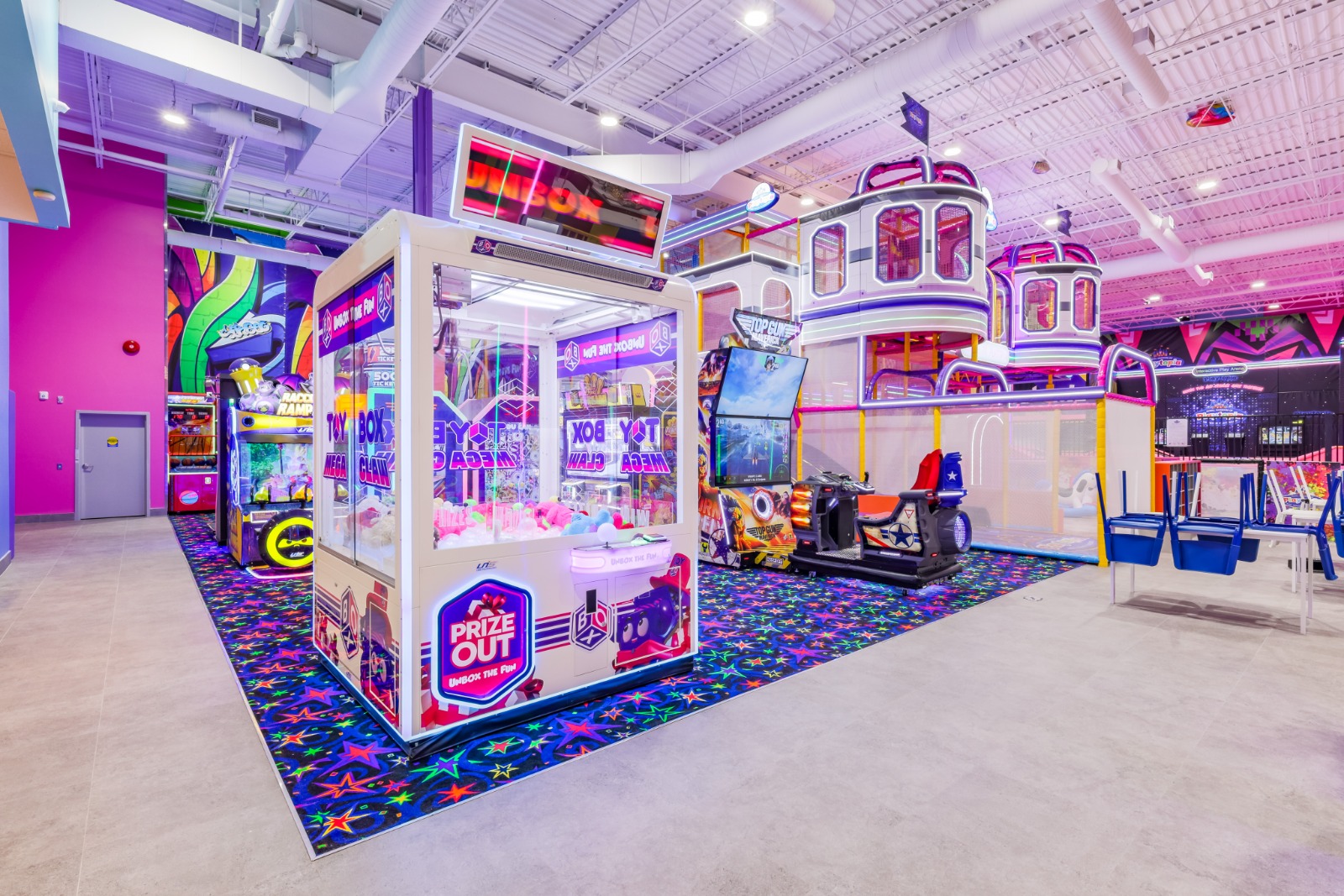 Skill-based claw machine and prize redemption games.